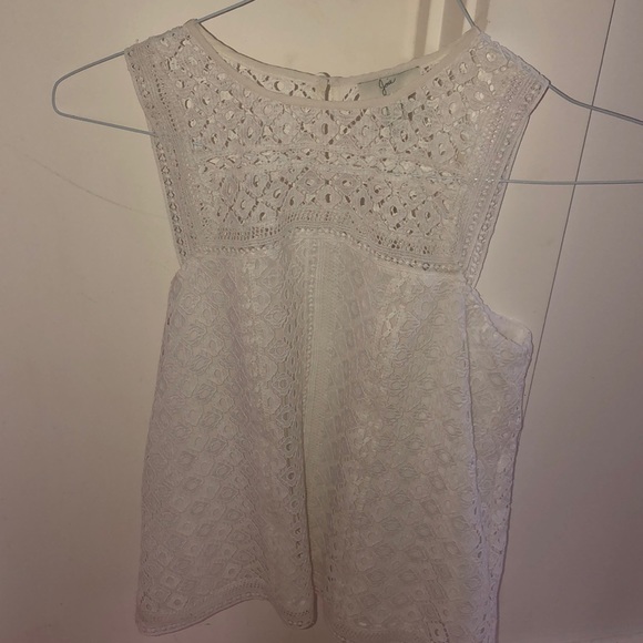 Joie Esrel Eyelet Sleeveless White Top - Picture 3 of 4
